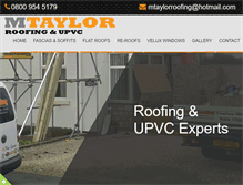 Tablet Screenshot of mtaylorroofing.com